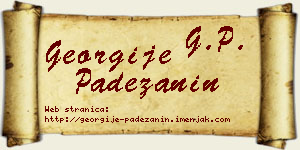 Georgije Padežanin vizit kartica